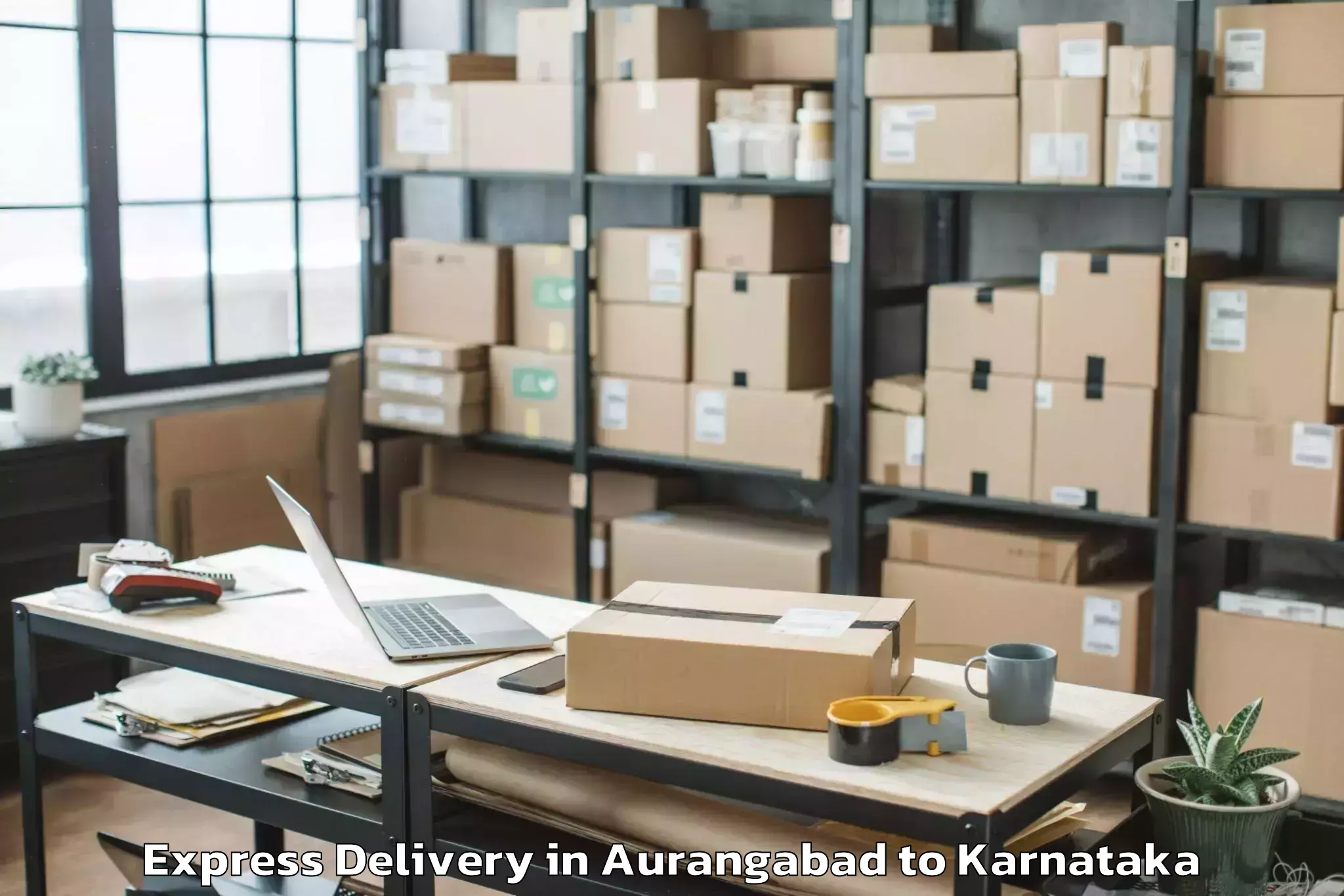 Leading Aurangabad to Shiralakoppa Express Delivery Provider